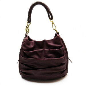 Christian Dior shoulder bag dark purple gold leather classic favorite